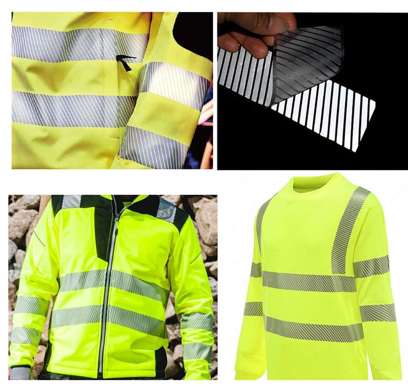 JINBING 2" Safety Silver Reflective Iron on Fabric Clothing Tape Stripe Heat Transfer Vinyl Film M02 (2" x 33ft) - Image 3